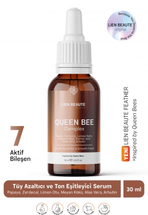 Kraliçe Arı Kompleks Tüy Azaltıcı ve Ton Eşitleyici Serum Formik Asit Papaya Zerdeçal Limon Otu Kraliçe Arı Kompleks Tüy Azaltıcı ve Ton Eşitleyici Serum Formik Asit Papaya Zerdeçal Limon Otu